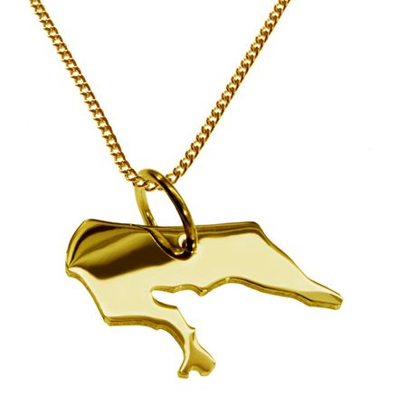 50cm Halskette + Borkum Anhänger in 585 Gelbgold