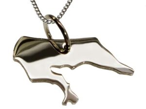 50cm Halskette + Borkum Anhänger in massiv 925 Silber