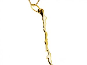 50cm Halskette + Chile Anhänger in 585 Gelbgold