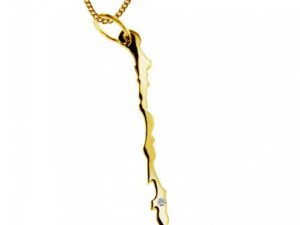 50cm Kette + Chile mit Brillant am Wunschort 585 Gold