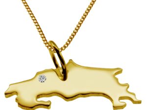50cm Kette + Costa Rica mit Brillant am Wunschort 585 Gold