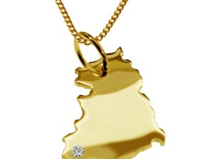 50cm Kette +  DDR mit Brillant am Wunschort 585 Gold