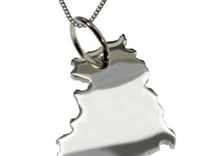 50cm Halskette + DDR Anhänger in massiv 925 Silber