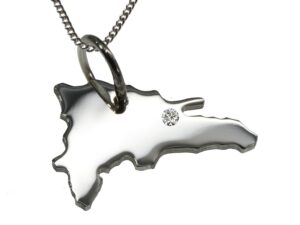 50cm Kette + DomRep mit Brillant am Wunschort  in 925 Silber