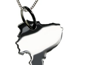 50cm Halskette + Ecuador Anhänger in massiv 925 Silber