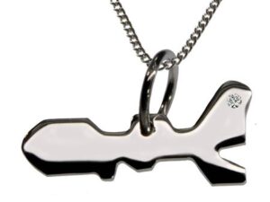 50cm Kette + Elba mit Brillant am Wunschort  in 925 Silber