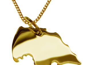 50cm Halskette + Fehmarn Anhänger in 585 Gelbgold