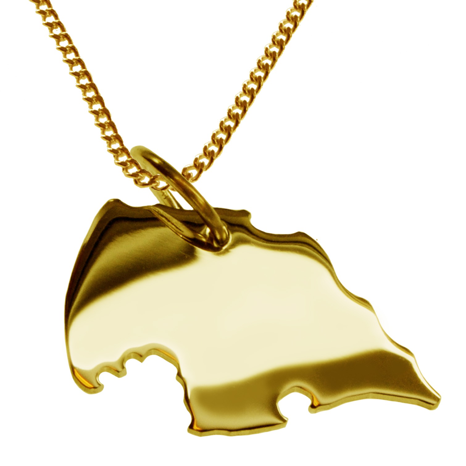 50cm Halskette + Fehmarn Anhänger in 585 Gelbgold