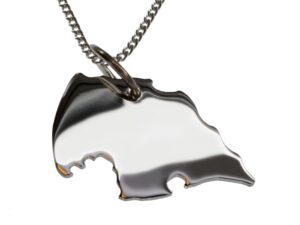 50cm Halskette + Fehmarn Anhänger in massiv 925 Silber