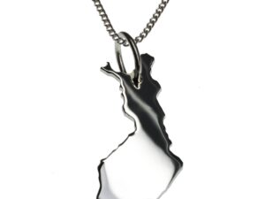 50cm Halskette + Finnland Anhänger in massiv 925 Silber
