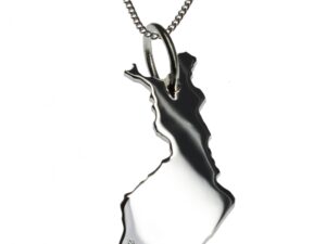 50cm Kette + Finnland mit Brillant am Wunschort  in 925 Silber