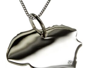 50cm Kette + Föhr mit Brillant am Wunschort  in 925 Silber