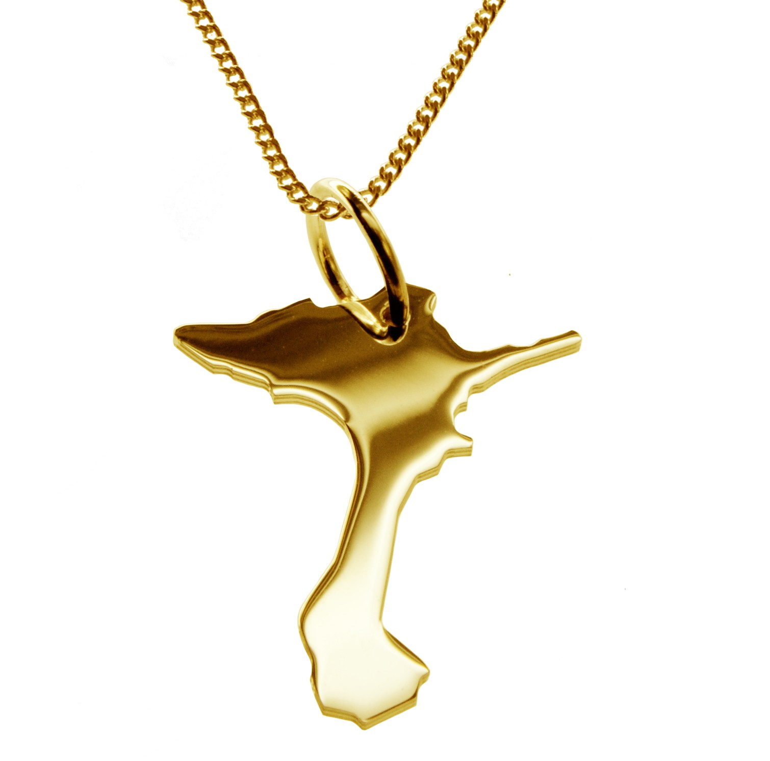 50cm Halskette + Formentera Anhänger in 585 Gelbgold