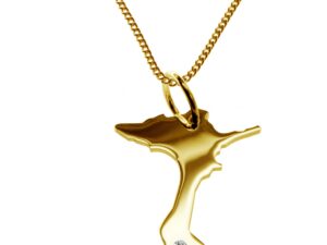 50cm Kette + Formentera mit Brillant am Wunschort 585 Gold