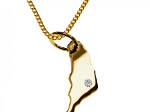 50cm Kette + Fuerteventura mit Brillant am Wunschort 585 Gold
