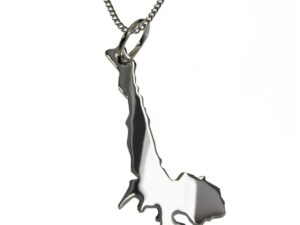 50cm Halskette + Gardasee Anhänger in massiv 925 Silber