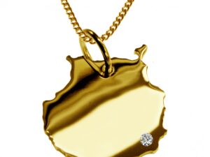 50cm Kette + Gran Canaria mit Brillant am Wunschort 585 Gold