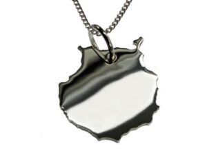 50cm Halskette + Gran Canaria  Anhänger in massiv 925 Silber