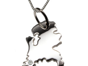 50cm Kette + Holland mit Brillant am Wunschort  in 925 Silber