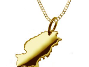 50cm Halskette + Ibiza Anhänger in 585 Gelbgold