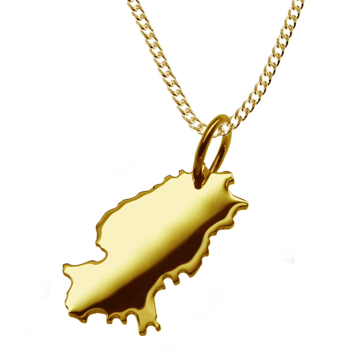 50cm Halskette + Ibiza Anhänger in 585 Gelbgold