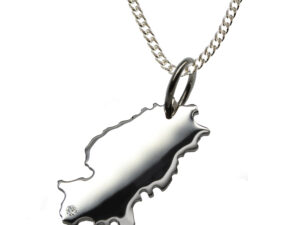 50cm Kette + Ibiza mit Brillant am Wunschort  in 925 Silber