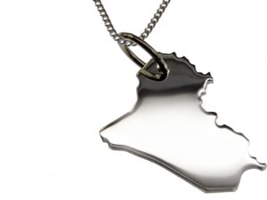 50cm Halskette + Irak Anhänger in massiv 925 Silber