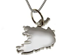 50cm Halskette + Irland Anhänger in massiv 925 Silber