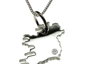 50cm Kette + Irland komplett mit Brillant am Wunschort 925 Silber