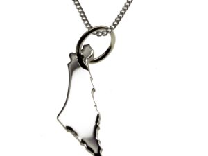 50cm Halskette + Israel Anhänger in massiv 925 Silber