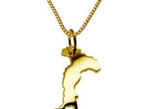 50cm Halskette + Italien Anhänger in 585 Gelbgold