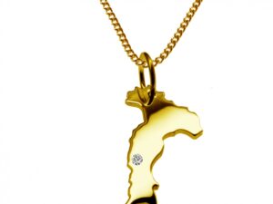 50cm Kette + Italien mit Brillant am Wunschort 585 Gold