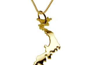 50cm Halskette + Japan Anhänger in 585 Gelbgold