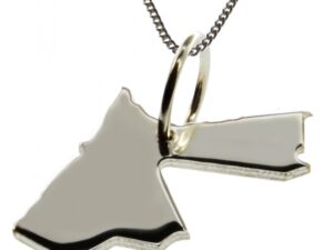 50cm Halskette + Jordanien Anhänger in massiv 925 Silber