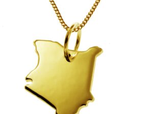 50cm Halskette + Kenia Anhänger in 585 Gelbgold