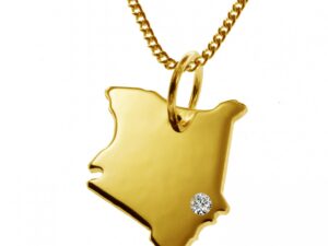 50cm Kette + Kenia mit Brillant am Wunschort 585 Gold