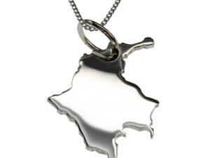 50cm Halskette + Kolumbien Anhänger in massiv 925 Silber