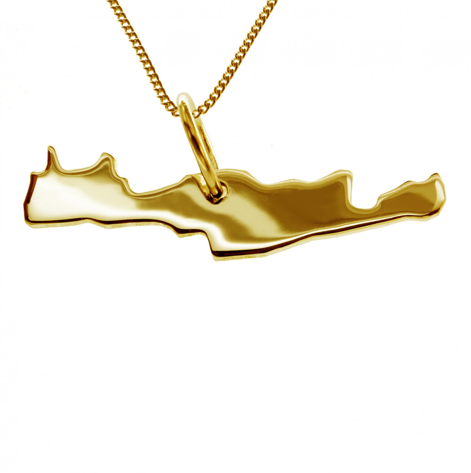 50cm Halskette + Kreta Anhänger in 585 Gelbgold – Bild 3