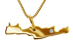 50cm Kette + Kreta mit Brillant am Wunschort 585 Gold