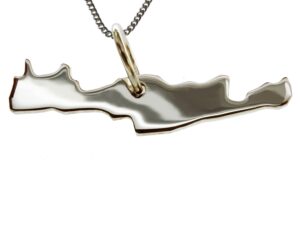 50cm Halskette + Kreta Anhänger in massiv 925 Silber