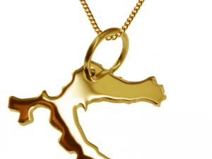 50cm Halskette + Kroatien Anhänger in 585 Gelbgold