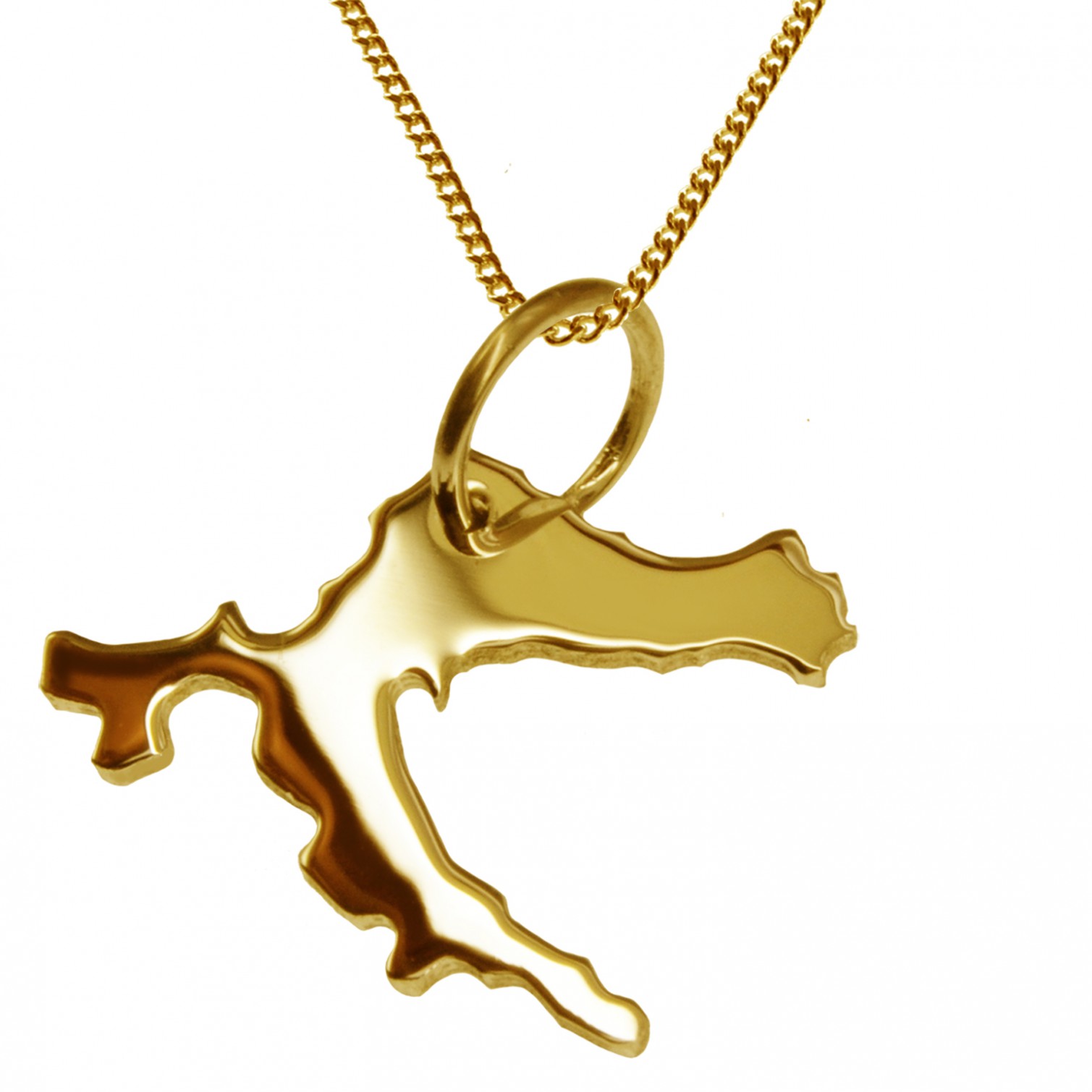 50cm Halskette + Kroatien Anhänger in 585 Gelbgold