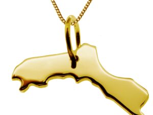 50cm Halskette + Kurdistan Anhänger in 585 Gelbgold