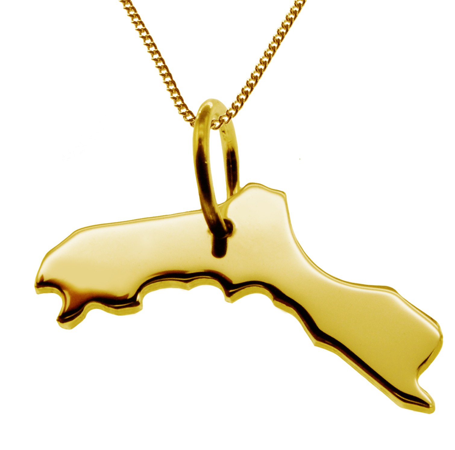 50cm Halskette + Kurdistan Anhänger in 585 Gelbgold