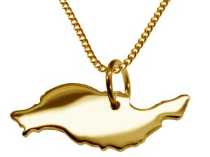 50cm Halskette + Lanzarote Anhänger in 585 Gelbgold