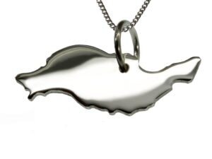 50cm Halskette + Lanzarote Anhänger in massiv 925 Silber