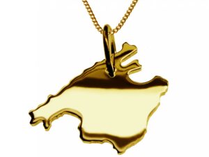 50cm Halskette + Mallorca Anhänger in 585 Gelbgold