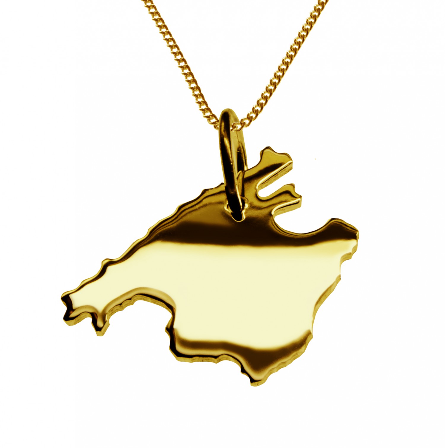 50cm Halskette + Mallorca Anhänger in 585 Gelbgold