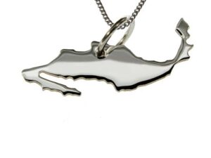 50cm Halskette + Mexiko Anhänger in massiv 925 Silber