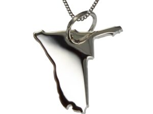 50cm Halskette + Namibia Anhänger in massiv 925 Silber